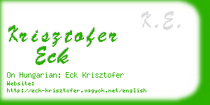 krisztofer eck business card